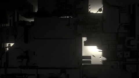 Abstract Modern Geometric Wall Texture Circuitboard City Loop Background Stock Footage 156264267