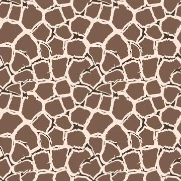 Abstract modern giraffe seamless pattern. Animals trendy background. Beige 스톡 일러스트