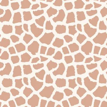 Abstract modern giraffe seamless pattern. Animals trendy background. Beige 스톡 일러스트
