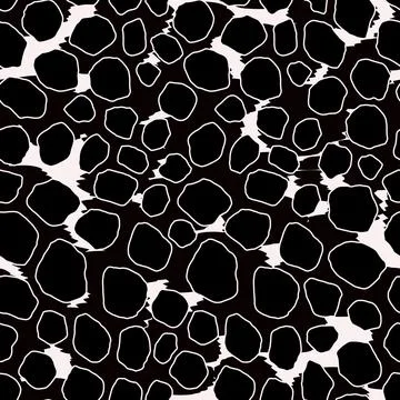 Abstract modern giraffe seamless pattern. Animals trendy background. Black and Illustrazione stock