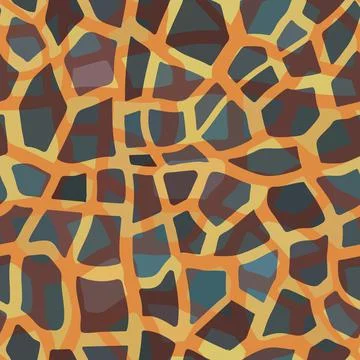 Abstract modern giraffe seamless pattern. Animals trendy background. Colorful Stock Illustration