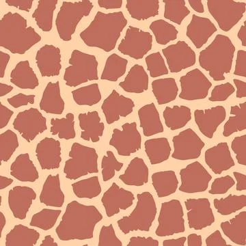 Abstract modern giraffe seamless pattern. Animals trendy background. Brown Stock Illustration