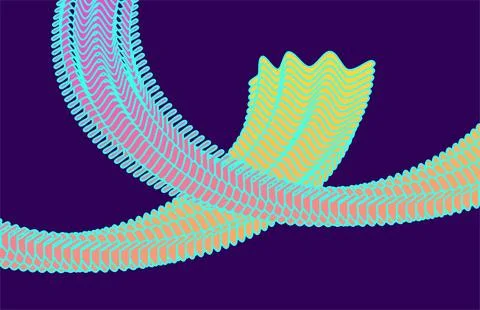 Abstract modern gradient background with dynamic waves. Vector illustration.. Illustrazione stock