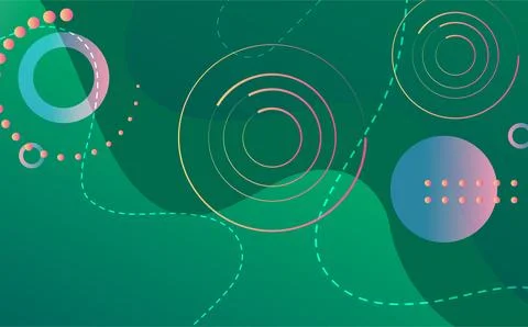Abstract modern gradient colors dynamic shapes with wave flow background 스톡 일러스트
