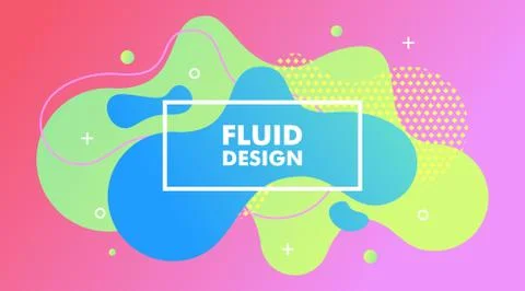 Abstract Modern Gradient Fluid Background Design Template Vector Illustrazione stock