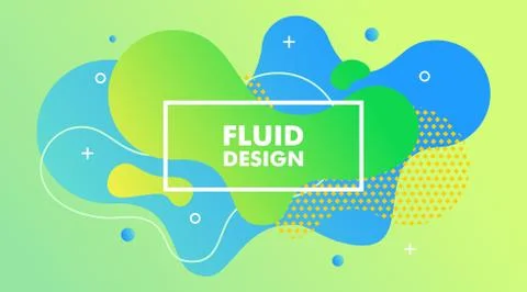Abstract Modern Gradient Fluid Background Design Template Vector Stock Illustration
