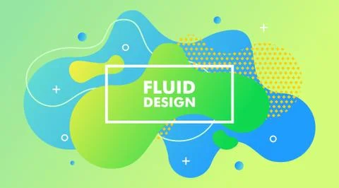 Abstract Modern Gradient Fluid Background Design Template Vector Stock Illustration