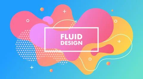 Abstract Modern Gradient Fluid Background Design Template Vector Stock Illustration