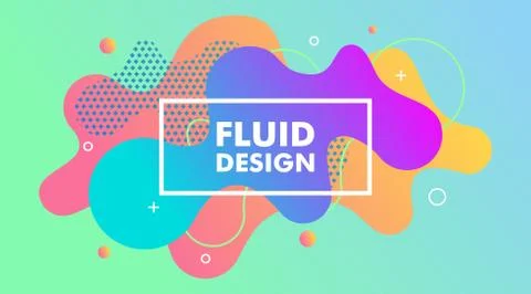 Abstract Modern Gradient Fluid Background Design Template Vector Stock Illustration