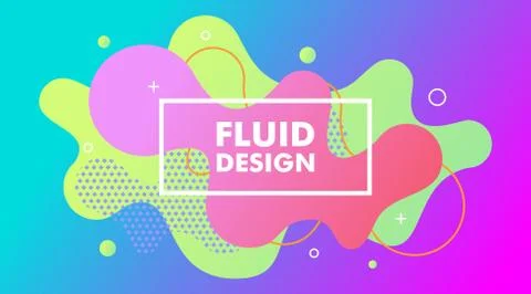 Abstract Modern Gradient Fluid Background Design Template Vector Stock Illustration