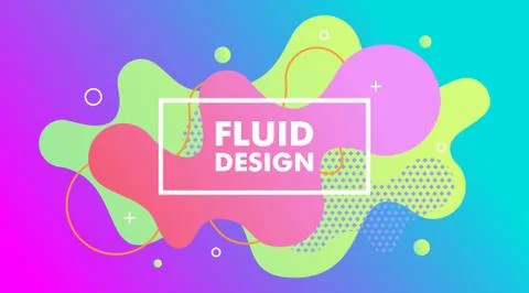 Abstract Modern Gradient Fluid Background Design Template Vector Stock Illustration