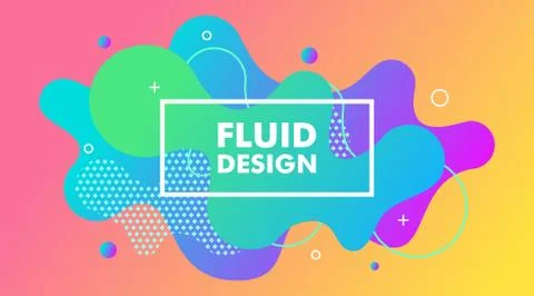 Abstract Modern Gradient Fluid Background Design Template Vector Stock Illustration