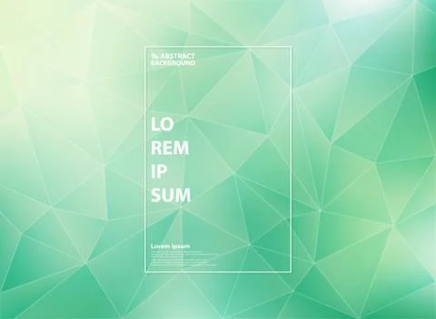 Abstract modern gradient green mint of low polygon triangle patterns. Illustrazione stock