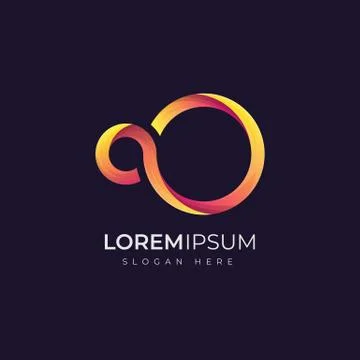 Abstract modern gradient infinity logo template Stock Illustration