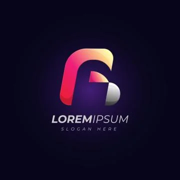 Abstract modern gradient letter g logo template Stock Illustration