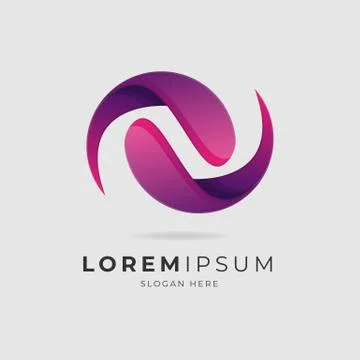 Abstract modern gradient logo template Stock Illustration