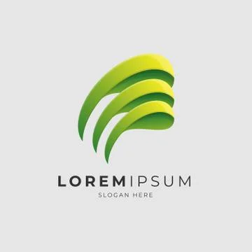 Abstract modern gradient logo template Stock Illustration