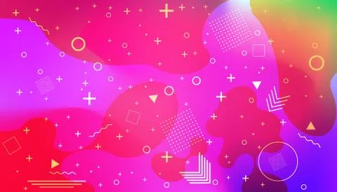 Abstract modern graphic element. Dynamical colored forms and waves. Gradient Illustrazione stock