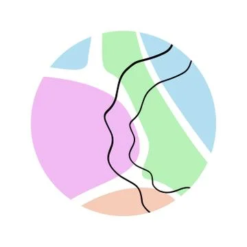 Abstract modern graphic elements of a circle. Background of flowing liquid Illustrazione stock