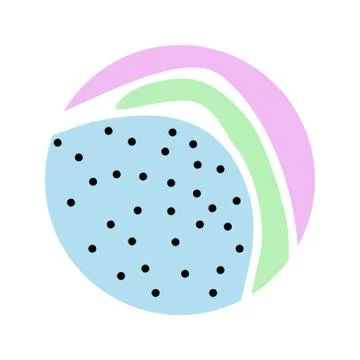 Abstract modern graphic elements of a circle. Background of flowing liquid Stock Illustration