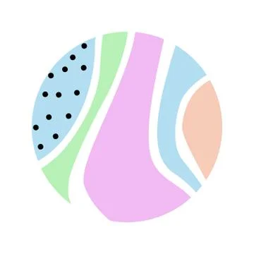 Abstract modern graphic elements of a circle. Background of flowing liquid Stock Illustration