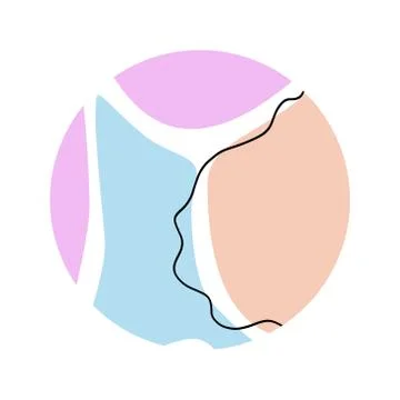 Abstract modern graphic elements of a circle. Background of flowing liquid Stock Illustration