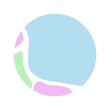 Abstract modern graphic elements of a circle. Background of flowing liquid Stock Illustration