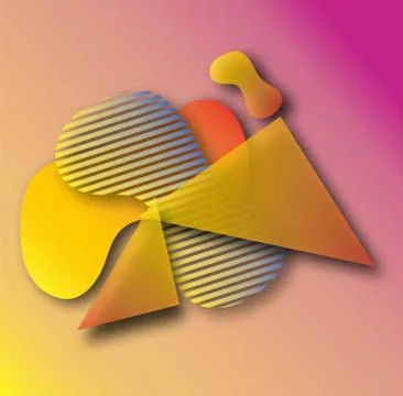 Abstract modern graphic elements. Dynamical colored forms . Gradient abstract Stock Illustration