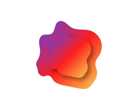 Abstract modern graphic elements. Dynamical bright luminous colored forms. Gr Stock Illustration