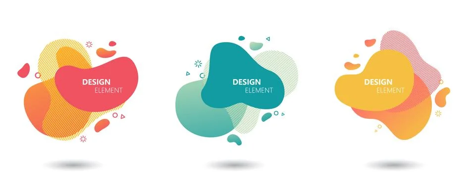 Abstract modern graphic elements set. Graphic design trend Stock Illustration
