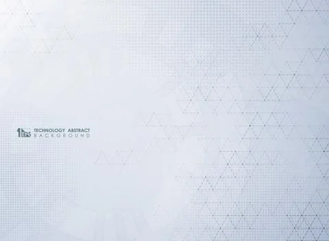 Abstract modern gray technology design of geometric decoration with halftone Stock-Illustration