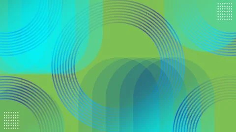 Abstract Modern Green Liquid Gradient Circles Pattern Background Illustration Stock Illustration