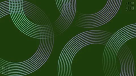 Abstract Modern Green Liquid Gradient Circles Pattern Illustration Illustrazione stock