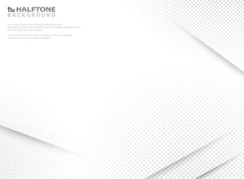Abstract modern halftone of gradient white and grey background. Stock Illustration