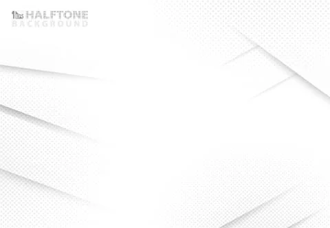 Abstract modern halftone of gradient white pattern background. Illustrazione stock