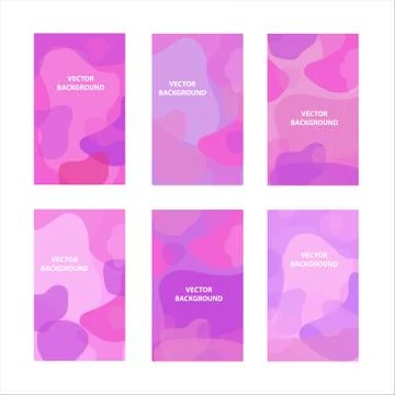 Abstract modern hipster poster set, round fluid shapes. Scandinavian minimalism Stock Illustration