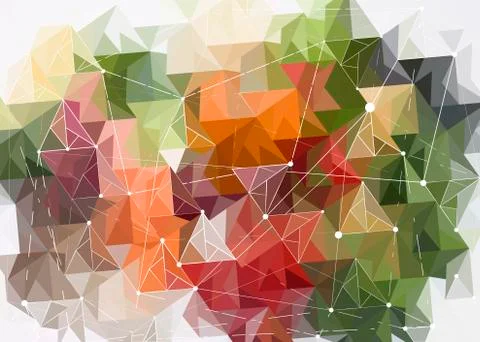 Abstract modern hud background of colored triangles Stock Illustration