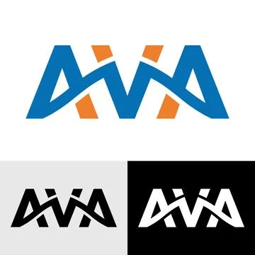 Abstract Modern Initial AVA Letter Vector Logo Design Template Stock Illustration
