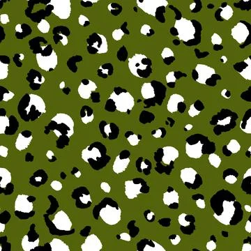 Abstract modern leopard seamless pattern. Animals trendy background. Green and 스톡 일러스트