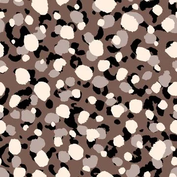 Abstract modern leopard seamless pattern. Animals trendy background. Beige and Stock Illustration