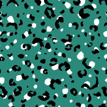 Abstract modern leopard seamless pattern. Animals trendy background. Green and Illustrazione stock