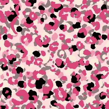 Abstract modern leopard seamless pattern. Animals trendy background. Pink and Illustrazione stock