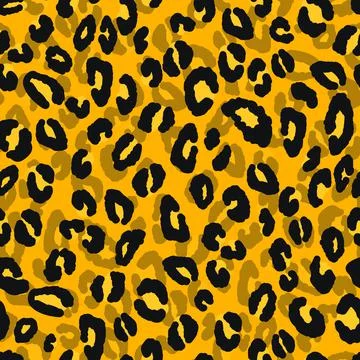 Abstract modern leopard seamless pattern. Animals trendy background. Yellow and Illustrazione stock