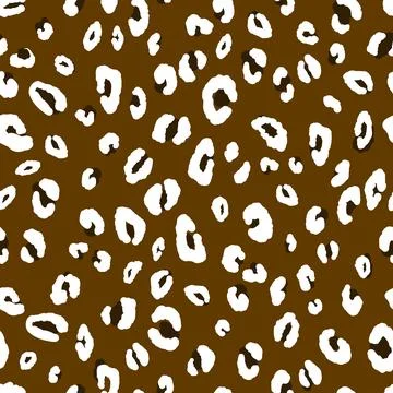 Abstract modern leopard seamless pattern. Animals trendy background. Brown and Stock Illustration