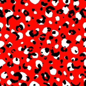 Abstract modern leopard seamless pattern. Animals trendy background. Red and Illustrazione stock