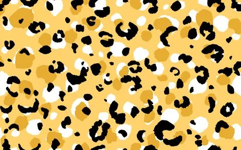 Abstract modern leopard seamless pattern. Animals trendy background. Yellow and Stock Illustration