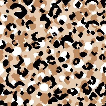 Abstract modern leopard seamless pattern. Animals trendy background. Beige and Illustrazione stock