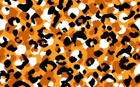Abstract modern leopard seamless pattern. Animals trendy background. Orange and Stock Illustration