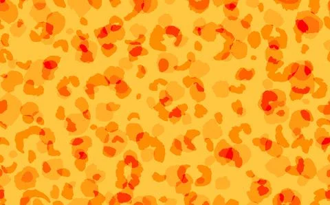 Abstract modern leopard seamless pattern. Animals trendy background. Orange Stock Illustration