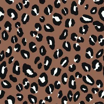 Abstract modern leopard seamless pattern. Animals trendy background. Brown and Stock Illustration